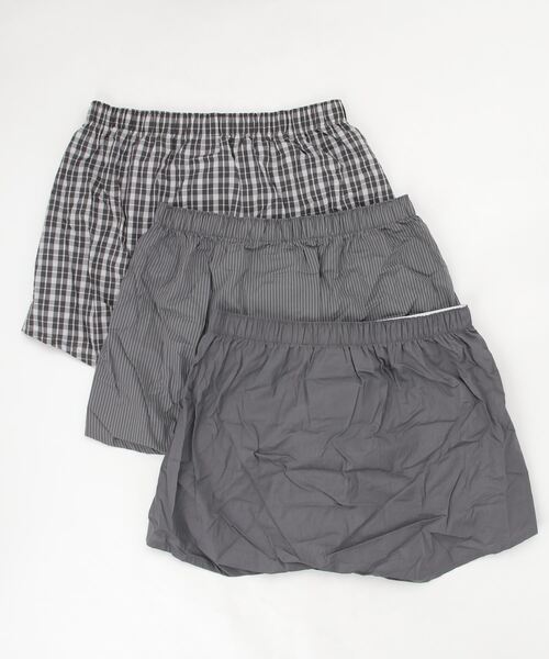 Calvin Klein(カルバン・クライン)の「【3枚セット】Calvin Klein カルバンクライン トランクス メンズ アンダーウェア 男性 下着 無地 ロゴ チェック柄 ストライプ 3枚組(トランクス・メンズ・グレー/その他1/ブラック・MEDIUM/SMALL/LARGE/X-LARGE)」の8枚目の写真