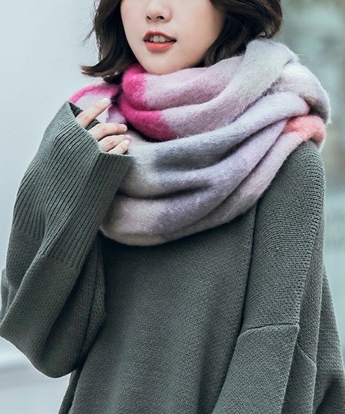 未使用Acne Studios ビックチェックモヘアマフラーユニセックス