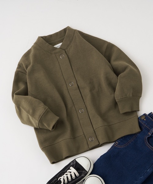 CIAOPANIC TYPY(チャオパニックティピー)の「【KIDS】裏起毛スナップカーディガン(カーディガン/ボレロ・キッズ・ブラック/ピンク/カーキ/アイボリー・X-LARGE/LARGE/XX-LARGE/MEDIUM/SMALL)」の3枚目の写真