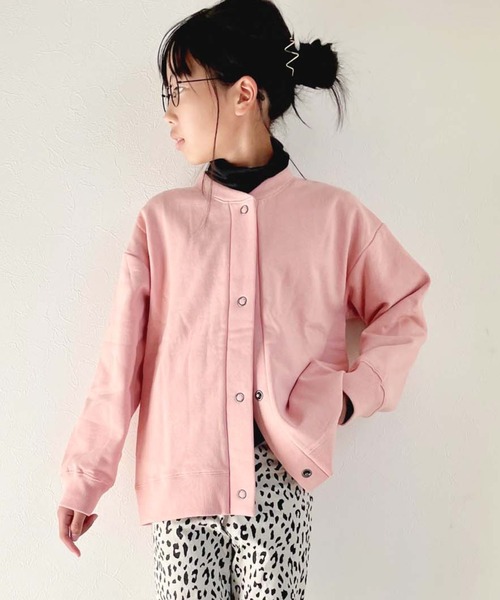 CIAOPANIC TYPY(チャオパニックティピー)の「【KIDS】裏起毛スナップカーディガン(カーディガン/ボレロ・キッズ・ブラック/ピンク/カーキ/アイボリー・X-LARGE/LARGE/XX-LARGE/MEDIUM/SMALL)」の4枚目の写真