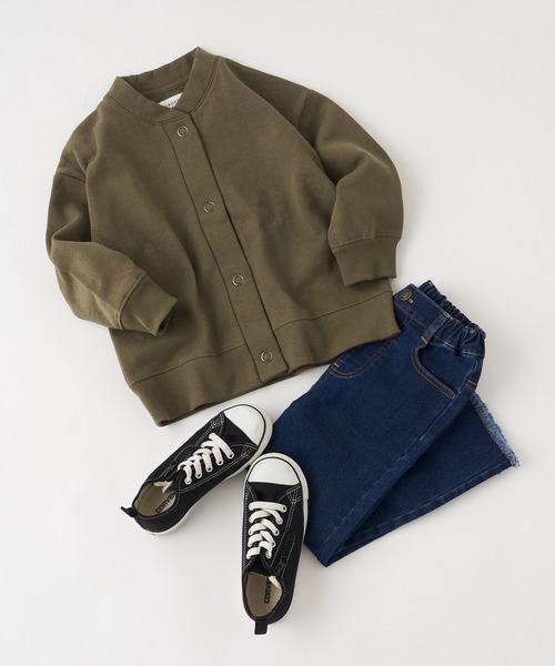 CIAOPANIC TYPY(チャオパニックティピー)の「【KIDS】裏起毛スナップカーディガン(カーディガン/ボレロ・キッズ・ブラック/ピンク/カーキ/アイボリー・X-LARGE/LARGE/XX-LARGE/MEDIUM/SMALL)」の11枚目の写真