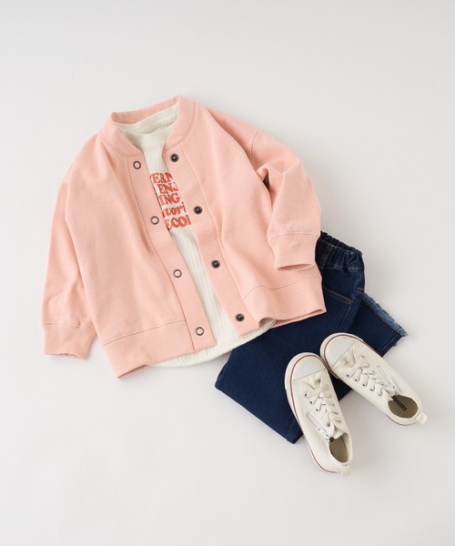 CIAOPANIC TYPY(チャオパニックティピー)の「【KIDS】裏起毛スナップカーディガン(カーディガン/ボレロ・キッズ・ブラック/ピンク/カーキ/アイボリー・X-LARGE/LARGE/XX-LARGE/MEDIUM/SMALL)」の5枚目の写真