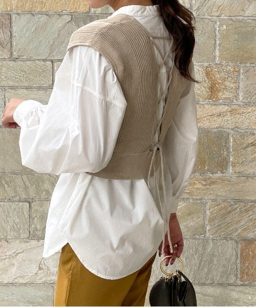 StyleSea（スタイルシー）の「ノースリーブニット（ニット/セーター・レディース・ブラウン・FREE）」の9枚目の写真