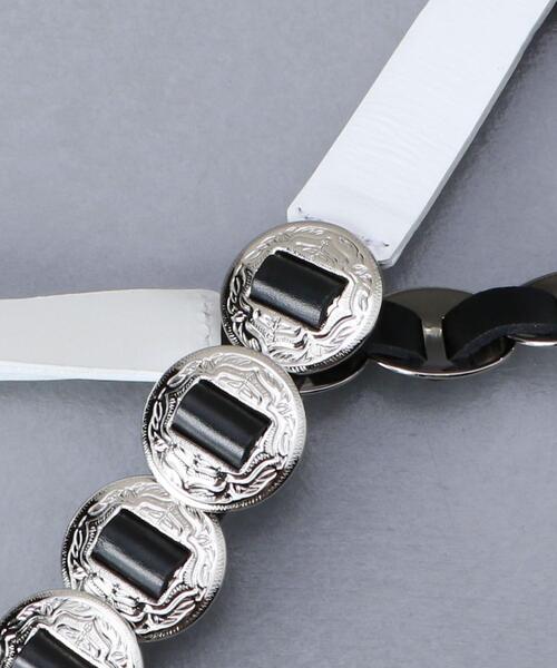TOGA PULLA＞WHITE DOUBLE BUCKLE CONCHO BELT/ベルト.