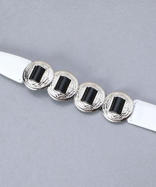 TOGA PULLA＞WHITE DOUBLE BUCKLE CONCHO BELT/ベルト.