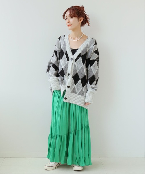 Simplicite（サンプリシテ）の「Y.R.Club ArgyleKnit◆（ニット/セーター・レディース・ブラック/ブラウン・FREE）」の3枚目の写真