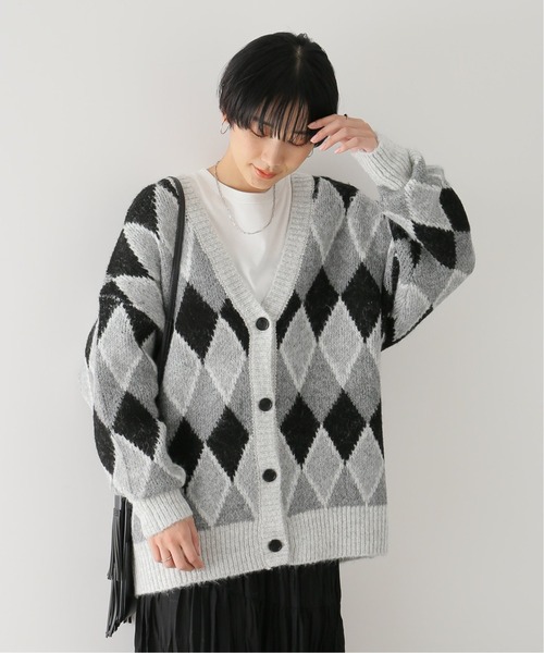 Simplicite（サンプリシテ）の「Y.R.Club ArgyleKnit◆（ニット/セーター・レディース・ブラック/ブラウン・FREE）」の8枚目の写真