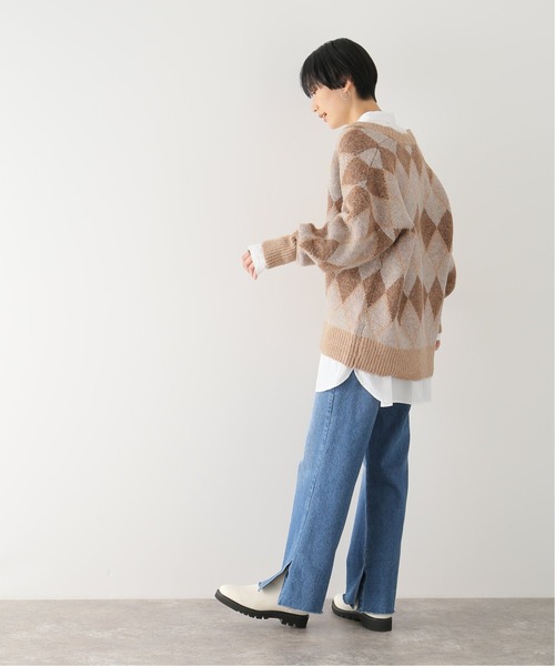 Simplicite（サンプリシテ）の「Y.R.Club ArgyleKnit◆（ニット/セーター・レディース・ブラック/ブラウン・FREE）」の12枚目の写真