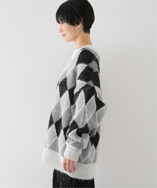 Simplicite（サンプリシテ）の「Y.R.Club ArgyleKnit◆（ニット/セーター・レディース・ブラック/ブラウン・FREE）」の14枚目の写真