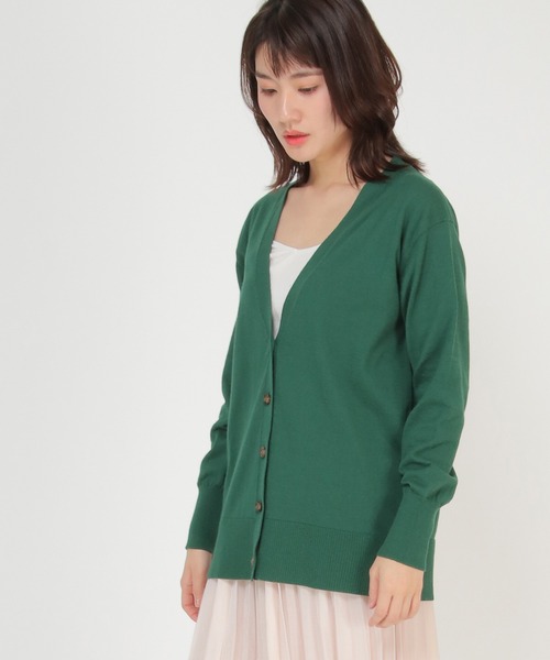ikka（イッカ）の「V襟ロングカーディガン（カーディガン/ボレロ・レディース・ブラック/ベージュ/オフホワイト/グリーン・S/M/L）」の4枚目の写真
