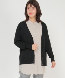 V襟ロングカーディガン