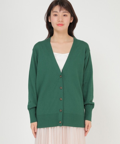 ikka（イッカ）の「V襟ロングカーディガン（カーディガン/ボレロ・レディース・ブラック/ベージュ/オフホワイト/グリーン・S/M/L）」の9枚目の写真