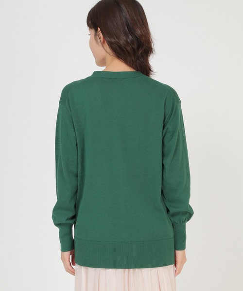 ikka（イッカ）の「V襟ロングカーディガン（カーディガン/ボレロ・レディース・ブラック/ベージュ/オフホワイト/グリーン・S/M/L）」の11枚目の写真