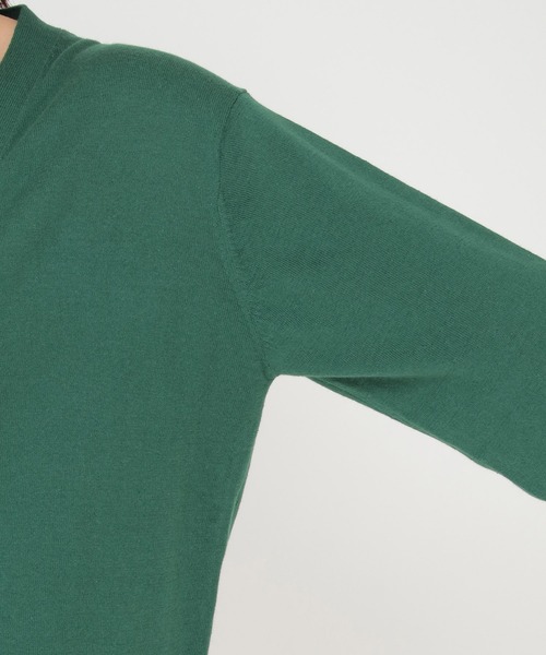 ikka（イッカ）の「V襟ロングカーディガン（カーディガン/ボレロ・レディース・ブラック/ベージュ/オフホワイト/グリーン・S/M/L）」の12枚目の写真