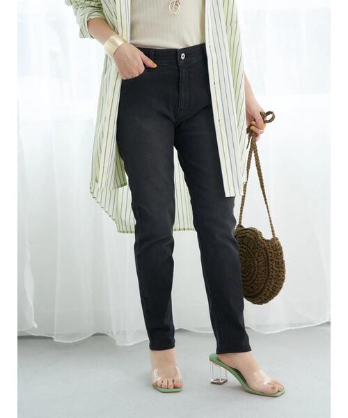 earth music&ecology（アースミュージックアンドエコロジー）の「デニムスキニーパンツ*（デニムパンツ・レディース・ブラック/インディゴブルー・S/M/L）」の16枚目の写真