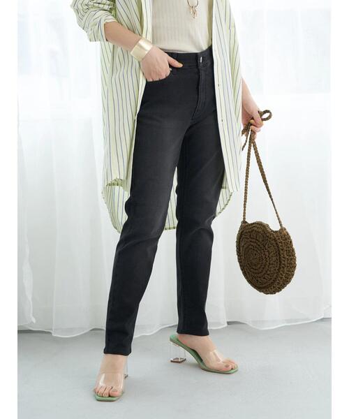 earth music&ecology（アースミュージックアンドエコロジー）の「デニムスキニーパンツ*（デニムパンツ・レディース・ブラック/インディゴブルー・S/M/L）」の17枚目の写真