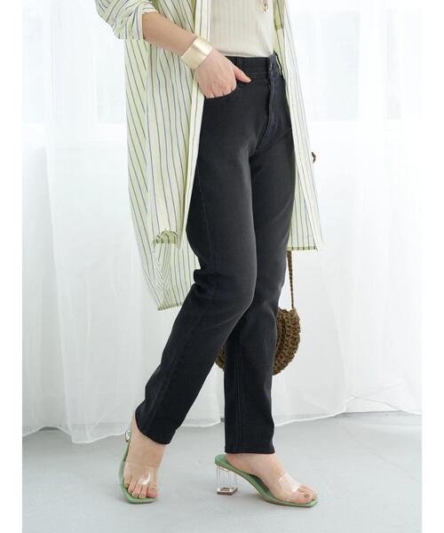 earth music&ecology（アースミュージックアンドエコロジー）の「デニムスキニーパンツ*（デニムパンツ・レディース・ブラック/インディゴブルー・S/M/L）」の18枚目の写真