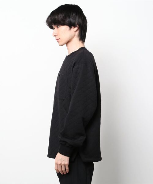 House of Blues（ハウスオブブルース）の「キルティング天竺ポケット付きクルーネック（スウェット・メンズ・ブラック/グレー・M/L）」の3枚目の写真