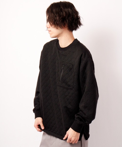 House of Blues（ハウスオブブルース）の「キルティング天竺ポケット付きクルーネック（スウェット・メンズ・ブラック/グレー・M/L）」の11枚目の写真