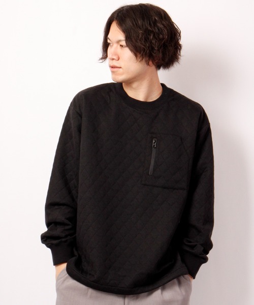 House of Blues（ハウスオブブルース）の「キルティング天竺ポケット付きクルーネック（スウェット・メンズ・ブラック/グレー・M/L）」の12枚目の写真