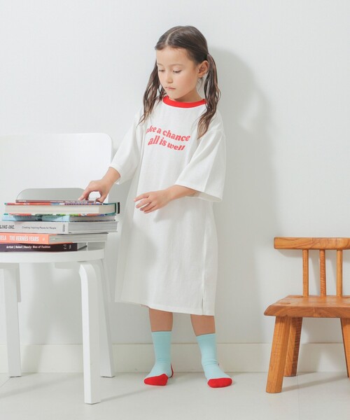 B:MING by BEAMS（ビーミングバイビームス）の「B:MING by BEAMS / ワイドリンガー ワンピース（100~130cm）（ワンピース・キッズ・オフホワイト/イエロー・100/110/120/130）」の7枚目の写真