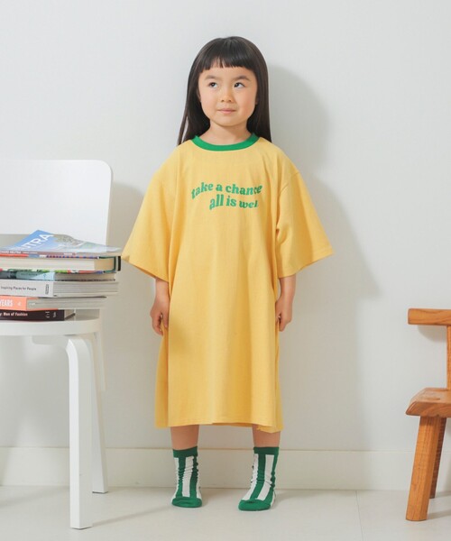 B:MING by BEAMS（ビーミングバイビームス）の「B:MING by BEAMS / ワイドリンガー ワンピース（100~130cm）（ワンピース・キッズ・オフホワイト/イエロー・100/110/120/130）」の11枚目の写真