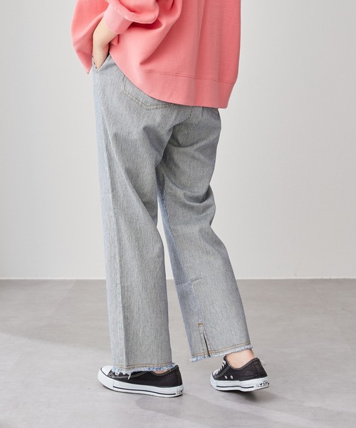 CIAOPANIC TYPY（チャオパニックティピー）の「綿ヘンプデニムイージーパンツ（デニムパンツ・レディース・ネイビー/オフホワイト/ブルー・SMALL/MEDIUM/LARGE）」の7枚目の写真