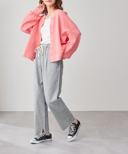 CIAOPANIC TYPY（チャオパニックティピー）の「綿ヘンプデニムイージーパンツ（デニムパンツ・レディース・ネイビー/オフホワイト/ブルー・SMALL/MEDIUM/LARGE）」の10枚目の写真