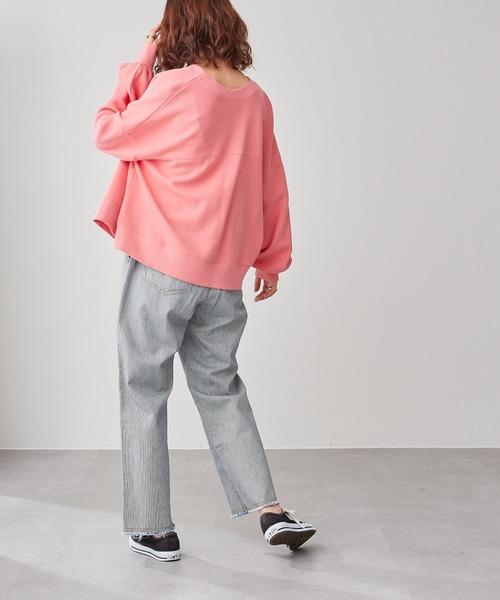 CIAOPANIC TYPY（チャオパニックティピー）の「綿ヘンプデニムイージーパンツ（デニムパンツ・レディース・ネイビー/オフホワイト/ブルー・SMALL/MEDIUM/LARGE）」の11枚目の写真