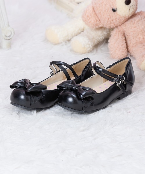BODYLINE(ボディライン)の「ガーリーダブルストラップフラットパンプス(パンプス・レディース・ブラック/レッド/オフホワイト/サックスブルー・S/M/L)」の18枚目の写真