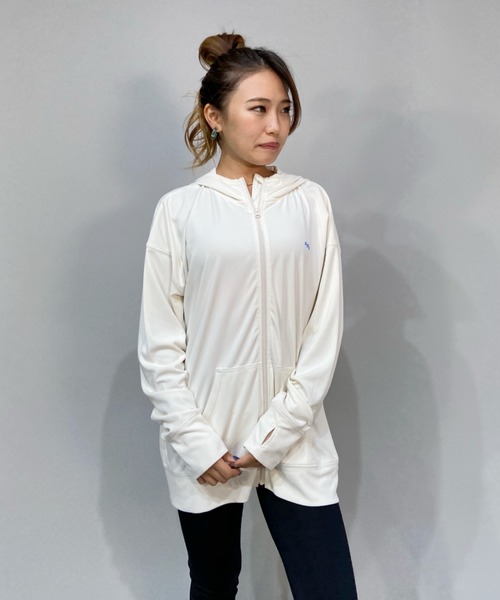 BILLABONG(ビラボン)の「BILLABONG/ビラボン ルーズシルエット バックプリント無地長袖ラッシュガード/フルジップパーカーラッシュガード BC013-852(ラッシュガード・レディース・ホワイト/ブラック/オレンジ・M/L)」の10枚目の写真