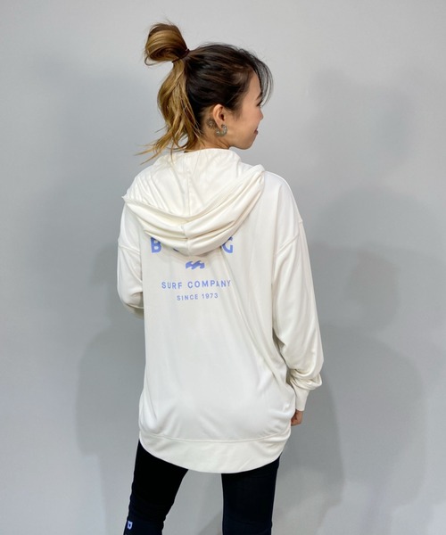 BILLABONG(ビラボン)の「BILLABONG/ビラボン ルーズシルエット バックプリント無地長袖ラッシュガード/フルジップパーカーラッシュガード BC013-852(ラッシュガード・レディース・ホワイト/ブラック/オレンジ・M/L)」の11枚目の写真