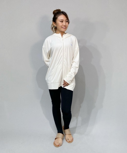 BILLABONG(ビラボン)の「BILLABONG/ビラボン ルーズシルエット バックプリント無地長袖ラッシュガード/フルジップパーカーラッシュガード BC013-852(ラッシュガード・レディース・ホワイト/ブラック/オレンジ・M/L)」の13枚目の写真