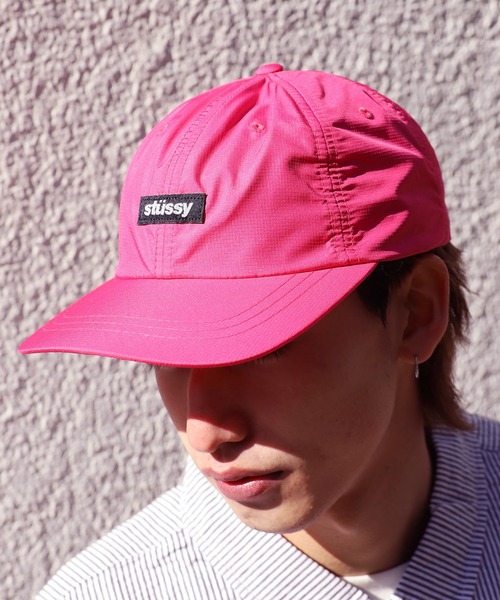 STUSSY（ステューシー）の「STUSSY/ステューシー RIPSTOP LOW PRO CAP ロゴキャップ（キャップ・メンズ・ピンク・ONE SIZE）」の7枚目の写真