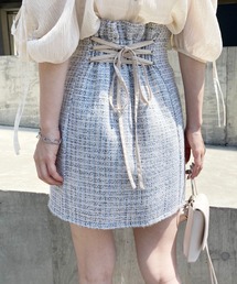 one after another NICE CLAUP | バックリボンツイードミニスカート(スカート)