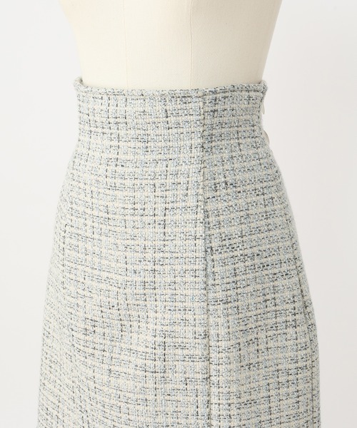one after another NICE CLAUP（ワンアフターアナザーナイスクラップ）の「バックリボンツイードミニスカート（スカート・レディース・ホワイト系その他/ブルー系その他・FREE）」の7枚目の写真
