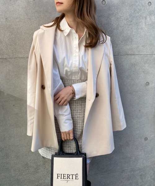 one after another NICE CLAUP（ワンアフターアナザーナイスクラップ）の「バックリボンツイードミニスカート（スカート・レディース・ホワイト系その他/ブルー系その他・FREE）」の8枚目の写真