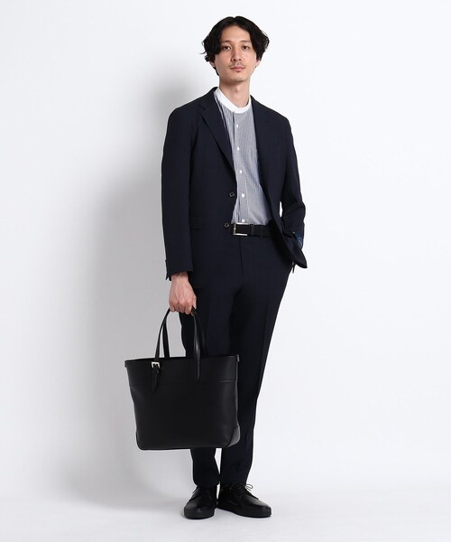 TAKEO KIKUCHI（タケオキクチ）の「◇型押しレザー トートバッグ 