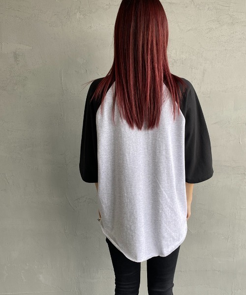 JEANS FACTORY Clothes（ジーンズファクトリークローズ）の「[Jeans Factory Clothes/ジーンズファクトリークローズ] ヘビーウェイト ラグランスリーブ7分袖Tシャツ（Tシャツ/カットソー・レディース・ブラック/グリーン・S/M/L）」の7枚目の写真