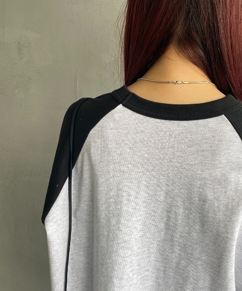 JEANS FACTORY Clothes（ジーンズファクトリークローズ）の「[Jeans Factory Clothes/ジーンズファクトリークローズ] ヘビーウェイト ラグランスリーブ7分袖Tシャツ（Tシャツ/カットソー・レディース・ブラック/グリーン・S/M/L）」の19枚目の写真