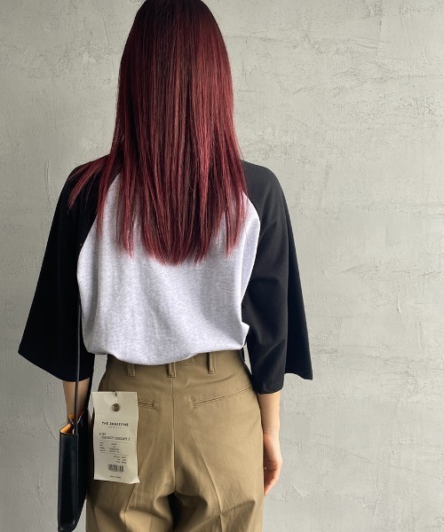 JEANS FACTORY Clothes（ジーンズファクトリークローズ）の「[Jeans Factory Clothes/ジーンズファクトリークローズ] ヘビーウェイト ラグランスリーブ7分袖Tシャツ（Tシャツ/カットソー・レディース・ブラック/グリーン・S/M/L）」の3枚目の写真