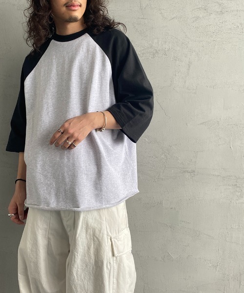 JEANS FACTORY Clothes（ジーンズファクトリークローズ）の「[Jeans Factory Clothes/ジーンズファクトリークローズ] ヘビーウェイト ラグランスリーブ7分袖Tシャツ（Tシャツ/カットソー・レディース・ブラック/グリーン・S/M/L）」の20枚目の写真