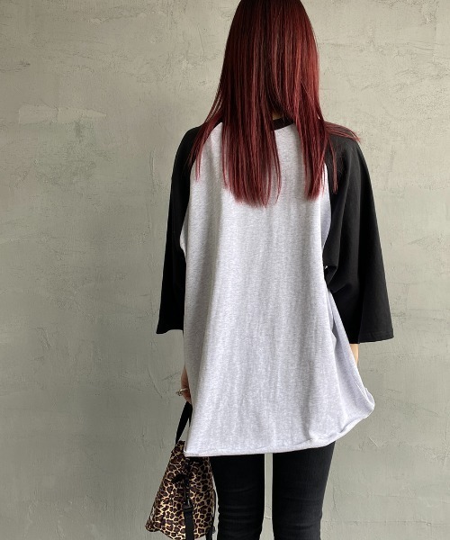 JEANS FACTORY Clothes（ジーンズファクトリークローズ）の「[Jeans Factory Clothes/ジーンズファクトリークローズ] ヘビーウェイト ラグランスリーブ7分袖Tシャツ（Tシャツ/カットソー・レディース・ブラック/グリーン・S/M/L）」の16枚目の写真