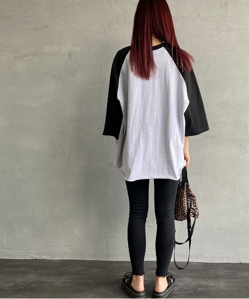 JEANS FACTORY Clothes（ジーンズファクトリークローズ）の「[Jeans Factory Clothes/ジーンズファクトリークローズ] ヘビーウェイト ラグランスリーブ7分袖Tシャツ（Tシャツ/カットソー・レディース・ブラック/グリーン・S/M/L）」の15枚目の写真