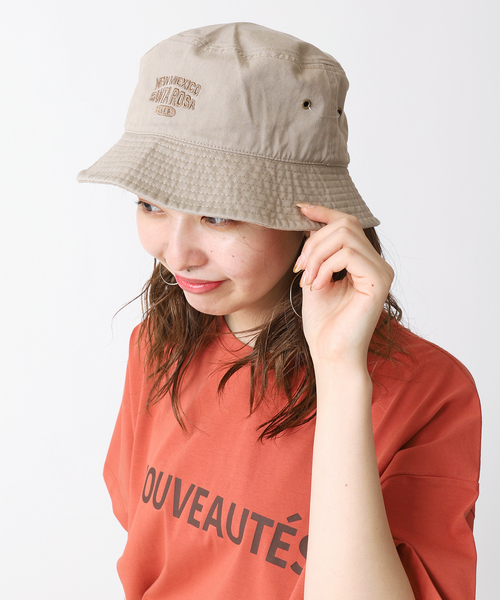 Simplicite(サンプリシテ)の「Embroidery Bucket hat(ハット・レディース・ホワイト/ブラック/イエロー/ブルー/ベージュ・FREE)」の4枚目の写真