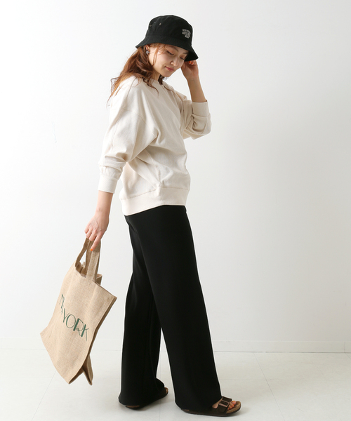 Simplicite(サンプリシテ)の「Embroidery Bucket hat(ハット・レディース・ホワイト/ブラック/イエロー/ブルー/ベージュ・FREE)」の6枚目の写真