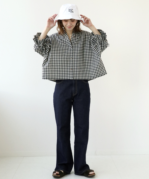 Simplicite(サンプリシテ)の「Embroidery Bucket hat(ハット・レディース・ホワイト/ブラック/イエロー/ブルー/ベージュ・FREE)」の10枚目の写真