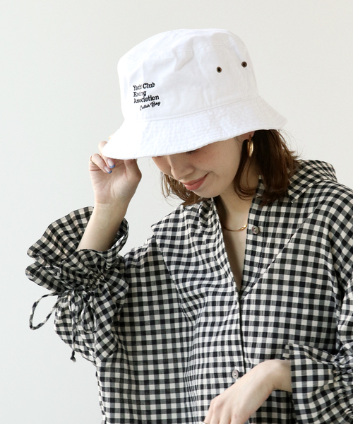 Simplicite(サンプリシテ)の「Embroidery Bucket hat(ハット・レディース・ホワイト/ブラック/イエロー/ブルー/ベージュ・FREE)」の13枚目の写真