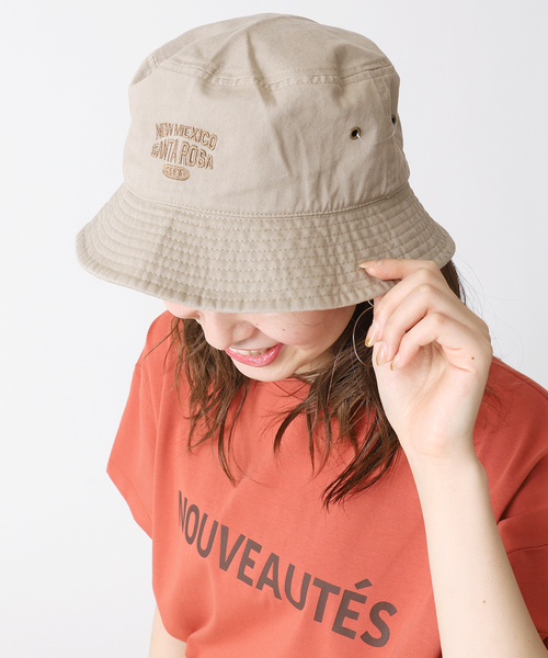 Simplicite(サンプリシテ)の「Embroidery Bucket hat(ハット・レディース・ホワイト/ブラック/イエロー/ブルー/ベージュ・FREE)」の17枚目の写真