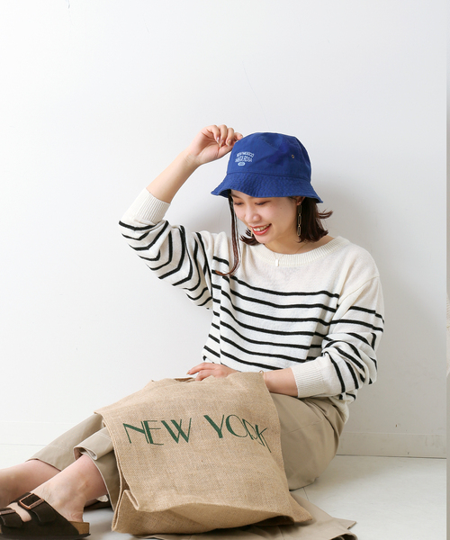 Simplicite(サンプリシテ)の「Embroidery Bucket hat(ハット・レディース・ホワイト/ブラック/イエロー/ブルー/ベージュ・FREE)」の20枚目の写真
